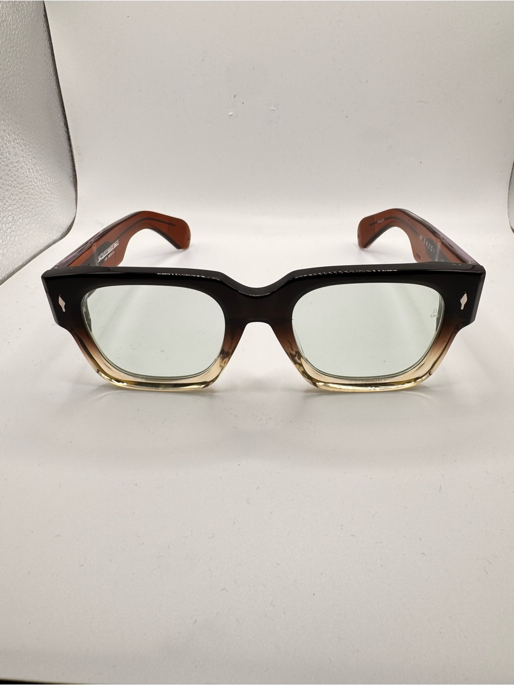JMM Enzo Retro Square Gradient Brown-to-Amber Sunglasses